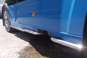 Suitable for DAF*: XF106 Euro6 (2013-...) Stainless steel Sidebar Side visible exhaust without