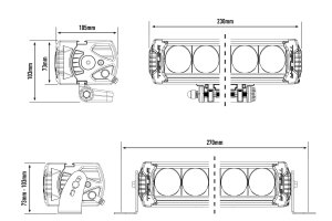 Adatto per Fiat*: Ducato (2014 ...) Kit griglia radiatore Lazer Lamps Triple R750 Standard