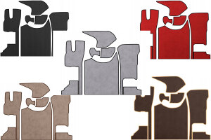 Suitable for DAF*: XG/XG+ (2021-...) Oldschool floor mats | Folding passenger seat