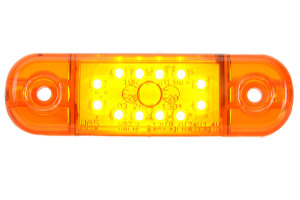 LED-sidomarkeringslampa orange 12-24V lastbil trailer husbil Robust h&ouml;lje