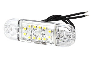 LED-sidomarkeringslampa vit Fordonstyper Lastbil Trailer 12-24V Husbil