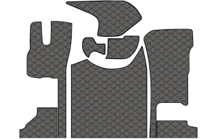 Suitable for DAF*: XG / XG+ (2021-...) Floor mat set + seat base cover DiamondStyle | passenger seat foldable