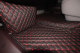 Passend für DAF*: XG / XG+ (2021-...) Fußmattenset + Sitzsockelverkleidung DiamondStyle rot