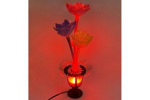 Bright flower vase, high quality interior decoration 12-24V