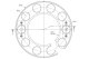 Anello coprimozzo per cerchi da 22,5 pollici Cerchi in alluminio 22,5 pollici Versione aperta