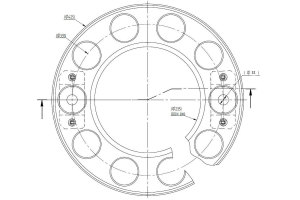 Anello coprimozzo per cerchi da 22,5 pollici Cerchi in alluminio da 22,5 pollici Versione chiusa