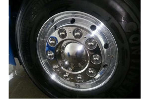 Anello coprimozzo in acciaio inox per cerchi da 22,5 pollici Cerchi in alluminio da 22,5 pollici Versione aperta