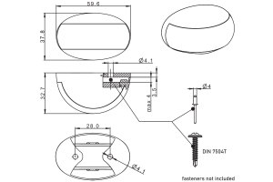 LED-zijmarkeringslichten en -markeringslichten Donkere nacht