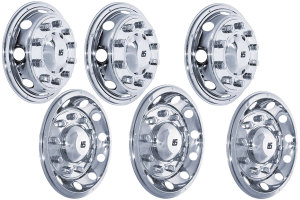 Stainless steel wheel covers with wheel nut caps