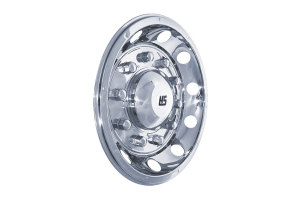 Stainless steel wheel covers with wheel nut caps