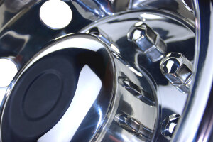 Copricerchi in acciaio inox con tappi per dadi ruota Assale posteriore in acciaio da 22,5 pollici
