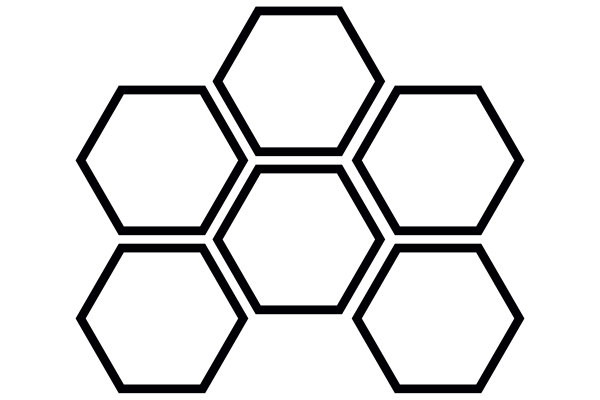 Truck Sticker Decal Honeycomb Pattern Design black