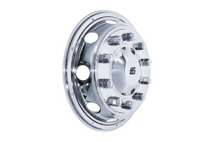 Stainless steel wheel covers with wheel nut caps 22.5 inch steel rim Front axle