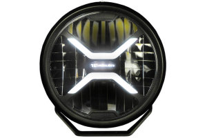 LED auxiliary headlight round with position light