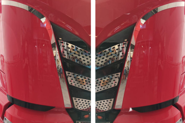 Passend für IVECO*: S-Way (2019-...) Edelstahlapplikation Windleitelement