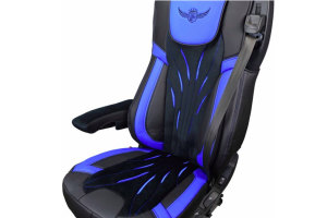 Suitable for DAF*: XF106 (2013-...) DiamondStyle seat covers Co-driver air suspension blue