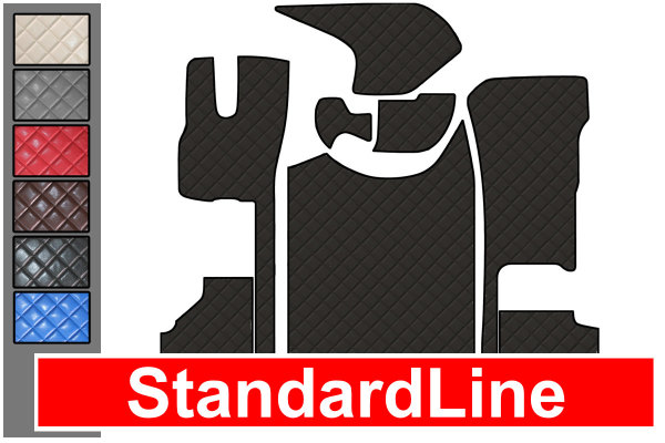 Suitable for DAF*: XG/XG+ (2021-...) Floor mat set folding front passenger seat Standard Line
