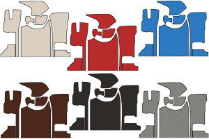 Suitable for DAF*: XG/XG+ (2021-...) Floor mat set folding front passenger seat Standard Line