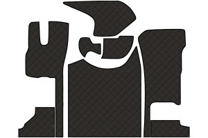 Suitable for DAF*: XG/XG+ (2021-...) Floor mat set folding front passenger seat Standard Line