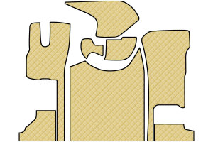 Suitable for DAF*: XG/XG+ (2021-...) Floor mat set folding front passenger seat Holland Line
