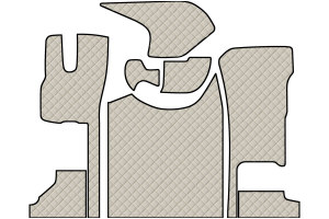 Suitable for DAF*: XG/XG+ (2021-...) Floor mat set folding front passenger seat Holland Line