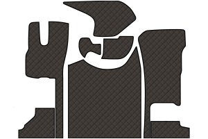 Suitable for DAF*: XG/XG+ (2021-...) Floor mat set folding front passenger seat Holland Line