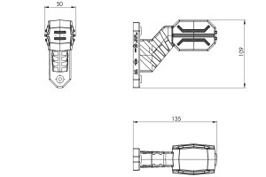 LED Umrissleuchte "Dragon" Fahrerseite mittel