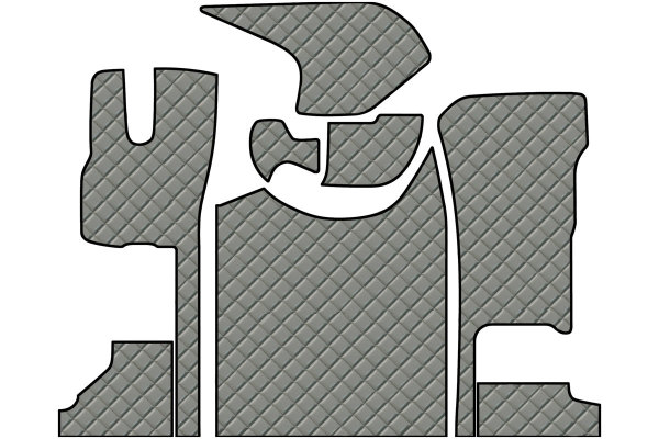 Suitable for DAF*: XG/XG+ (2021-...) Floor mat set folding passenger seat Standard Line gray