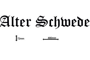 Truck Sticker Decal Alter Schwede 48cm x 7,2cm