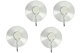 Set of 4 suction cups with hooks for the windshield
