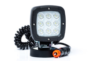 Universele LED werklamp 12-24V zwart magnetische voet (sigarettenaansteker stekker)