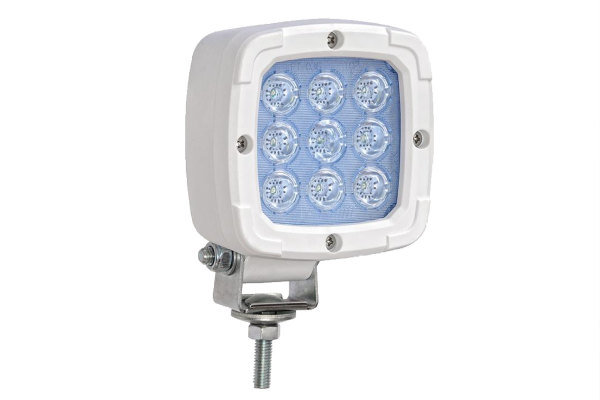 Universal LED-arbetslampa 12-24V vit med kabel (syrafast)