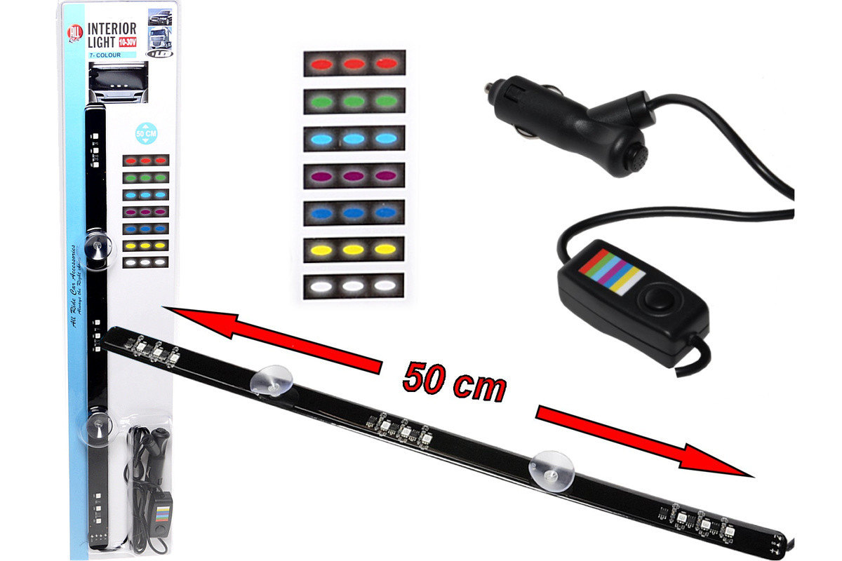 LED-Streifen- und Leisten 50cm 12V-24V Universalstecker LEDs 9