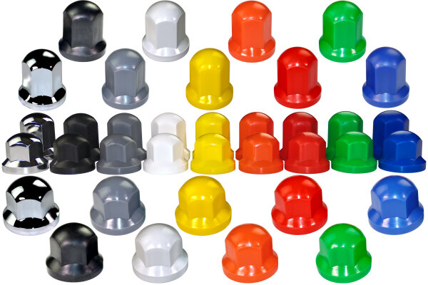 50x vrachtwagen wielmoeren plastic afdekkappen