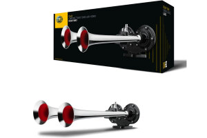 Hella Fanfare 3PB 013 410-051 Doppelhorn, Zweiklang-Fanfare Traktor, Hörner Lkw 12V