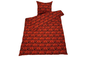 Danish plush look truck duvet cover, bed linen 200x140cm red