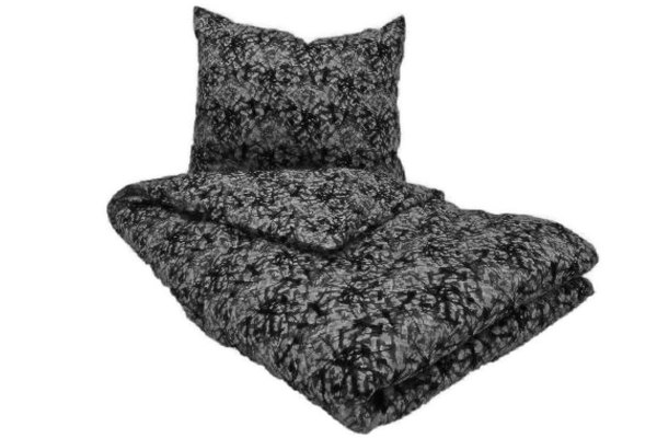 Påslakan i dansk plyschlook för lastbil, sängkläder 200x140cm grå
