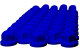 50x Plastic wielmoerdoppen blauw H 45mm SW 32mm