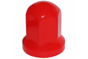 50x Plastic wielmoerdoppen rood H 55mm SW 32mm