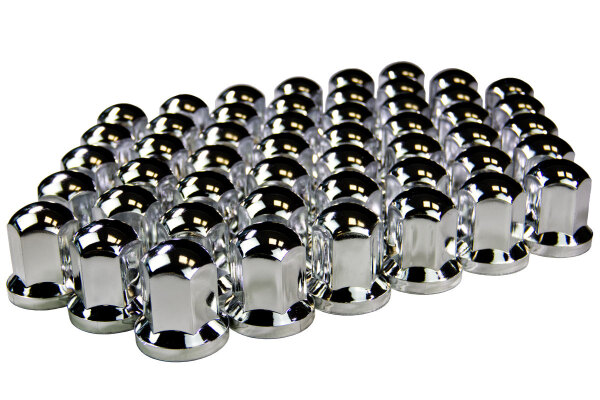 Kunststof wielmoerdoppen blauw 33mm - 10 stuks Truck Accessoires