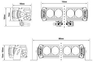 Suitable for Ford*: Ranger Raptor (2023- ...) LazerLamps radiator grille kit