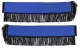 Lkw Vorhang und Gardinenset mit Fransen 11 teilig, inkl Borde blau schwarz Länge Gardinen 90 cm, Bettvorhang 175 cm