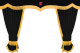Lorry gardin och gardinset med fransar 11 delar, inkl. bårder svart guld
Gardiner 90 cm, sänggardin 150 cm