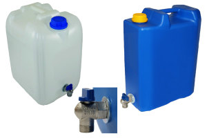 Water canister with tap