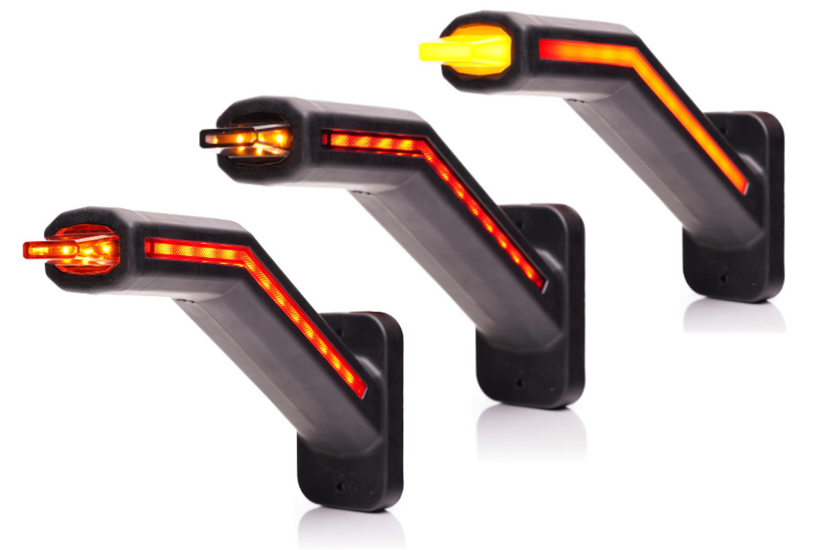 2 X LED 12 V/24 V Luci di posizione laterali, luci di posizione, camion, rimorchio E20