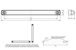 Feu de gabarit latéral à LED Black 12-24V