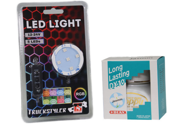 Lufterfrischer Ocean Duft Mit Poppy 7 LED Beleuchtung 12V 24V LKW Auto KFZ Bus E