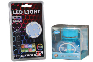 Set Turbo Lufterfrischer 150ml inkl. RGB LED-Beleuchtung...