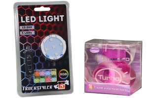 Set Turbo Lufterfrischer 150ml inkl. RGB LED-Beleuchtung...
