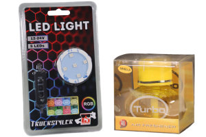 Set Turbo Lufterfrischer 150ml inkl. RGB LED-Beleuchtung...